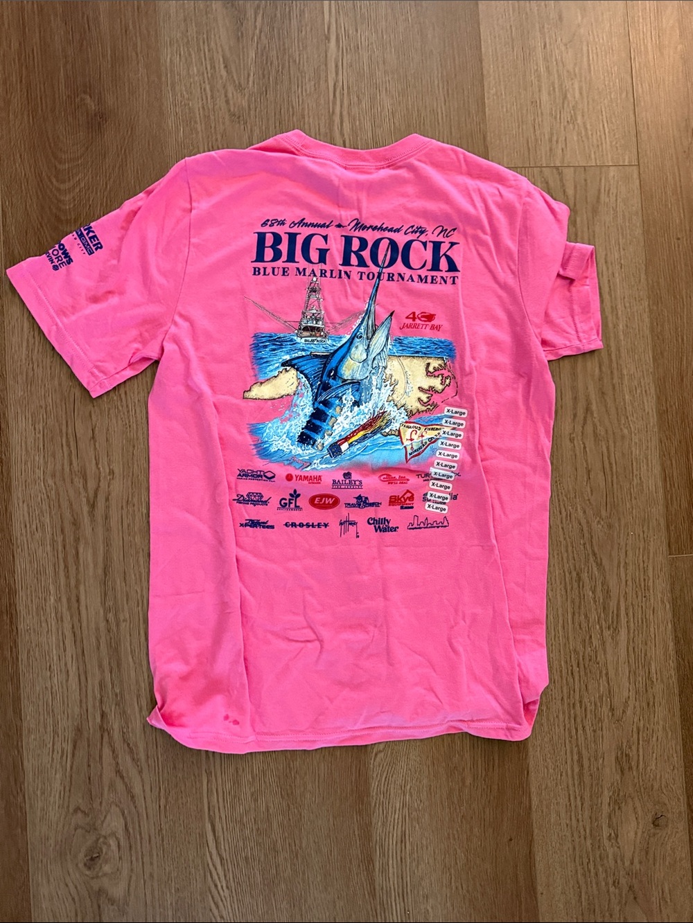 Blue Marlin Tournament Kids Pink Graphic Tee